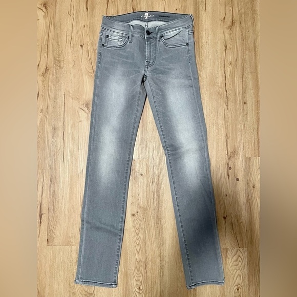 Seven for all Mankind Roxanne Skinny Jeans Gray Size 27 - Picture 6 of 11